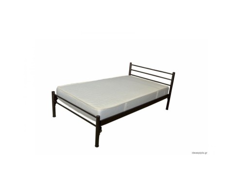 Κρεβάτι ημίδιπλο μεταλλικό σε χρώμα μαύρο 110x190