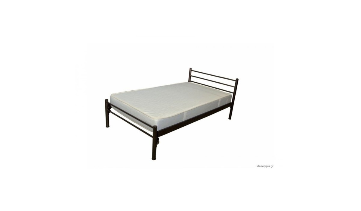 Κρεβάτι μονό μεταλλικό σε χρώμα μαύρο 90x190 | Mycollection.gr