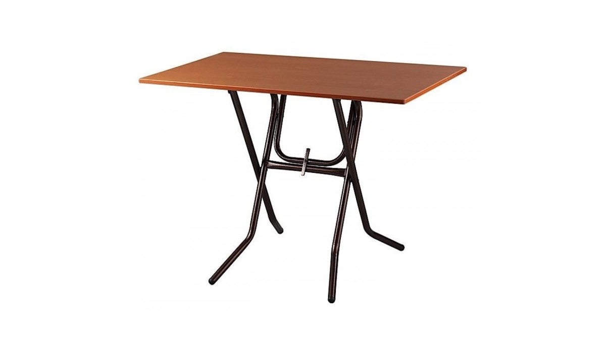 Τραπέζι μεταλλικό σε χρώμα μαύρο/καφέ 60x100 | Mycollection.gr