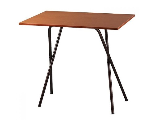 Τραπέζι μεταλλικό σε χρώμα μαύρο/καφέ 60x90x75