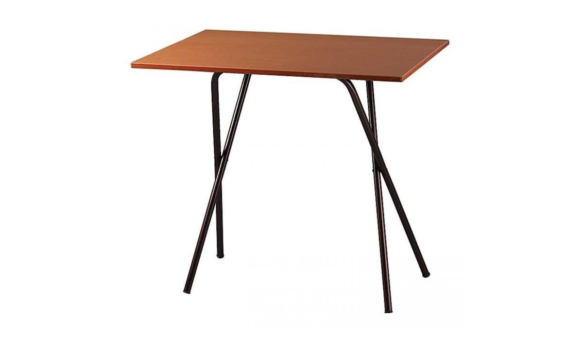Τραπέζι μεταλλικό σε χρώμα μαύρο/καφέ 60x80 | Mycollection.gr
