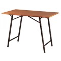 Τραπέζι μεταλλικό σε χρώμα μαύρο/καφέ 60x80 | Mycollection.gr