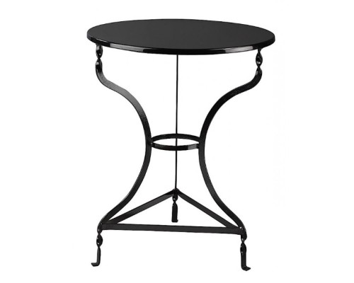 Τραπέζι μεταλλικό στρόγγυλο σε χρώμα μαύρο Φ70