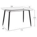 Σετ 5Τμχ Τραπέζι Μαύρο Με Γυαλί & Καρέκλες Lady Γκρι Χρώμα Hm11076 | Mycollection.gr