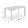 Τραπέζι κήπου Arizona από PP χρώμα λευκό 140x80x75εκ. | Mycollection.gr