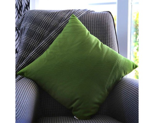Μαξιλάρι καναπέ Bono βαμβακερό με φερμουάρ χρώμα κυπαρισσί 50x50εκ.
