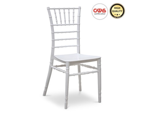 Καρέκλα catering Tiffany πολυπροπυλενίου χρώμα λευκό 40x40,5x91εκ.