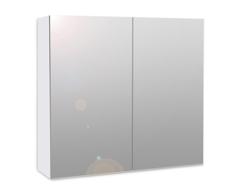 Καθρέπτης μπάνιου με ντουλάπι Nisa από μελαμίνη χρώμα λευκό 60x15x60εκ.