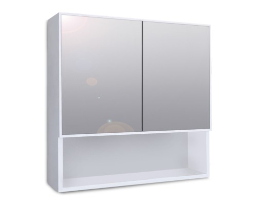 Καθρέπτης μπάνιου με ντουλάπι Minore από μελαμίνη χρώμα λευκό 70x17x70εκ.