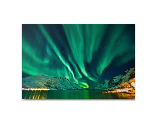 Πίνακας σε καμβά "Aurora Borealis" ψηφιακής εκτύπωσης 100x70x3εκ.