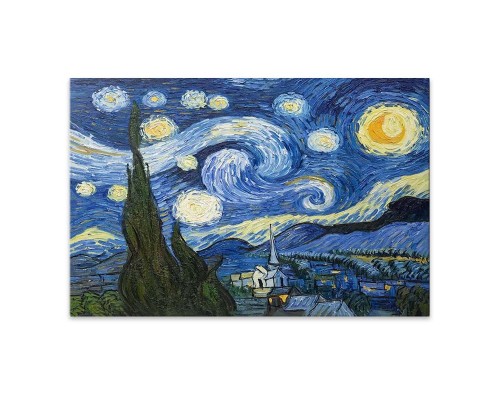 Πίνακας σε καμβά "Starry Night" ψηφιακής εκτύπωσης 100x70x3εκ.