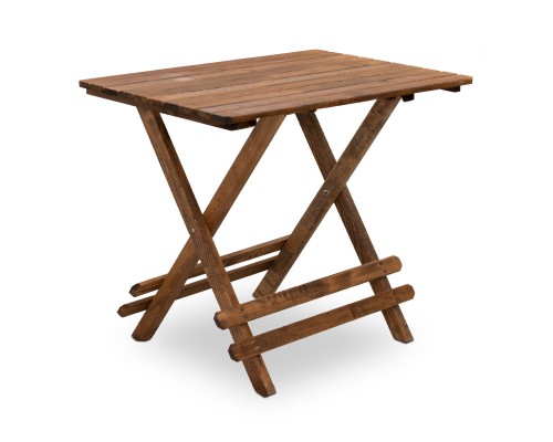 Τραπέζι πτυσσόμενο Queen από ξύλο οξιάς σε χρώμα καρυδί εμποτισμού 80x60x75εκ.