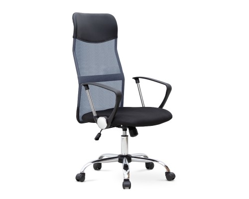 Καρέκλα γραφείου Marco με ύφασμα Mesh χρώμα γκρι - μαύρο 62x59x110/120εκ.