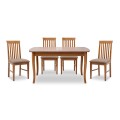Σετ τραπεζαρίας Belfast 5 τμχ μασίφ ξύλο - MDF με επεκτεινόμενο τραπέζι 150/200x89x78εκ. | Mycollection.gr