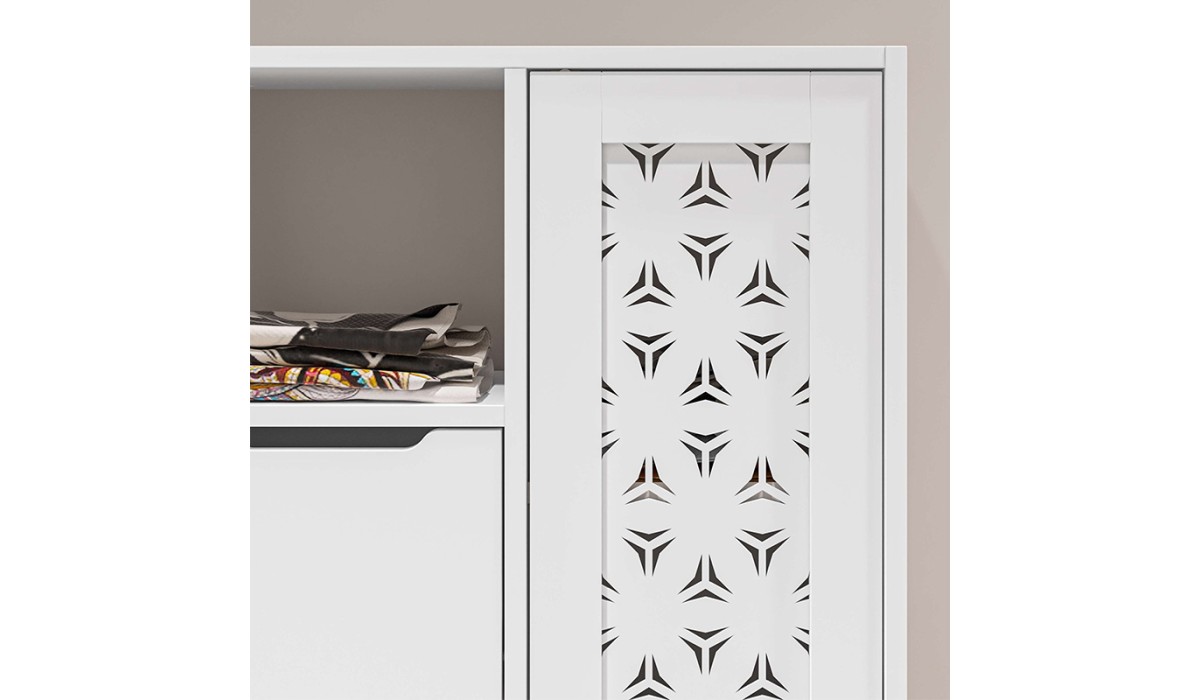 Ντουλάπι κουζίνας/μπάνιου Yada Mini από μελαμίνη χρώμα λευκό 65,4x29,6x122,2εκ. | Mycollection.gr