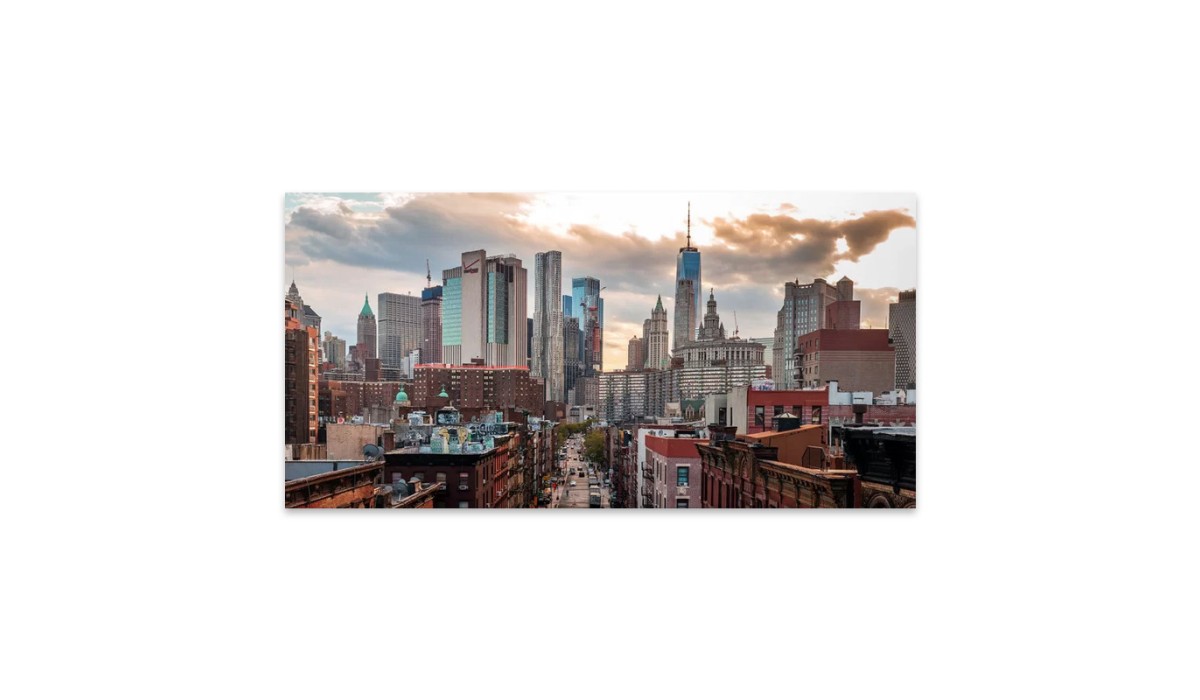 Πίνακας σε καμβά "New York Manhattan" ψηφιακής εκτύπωσης 140x70x3εκ. | Mycollection.gr