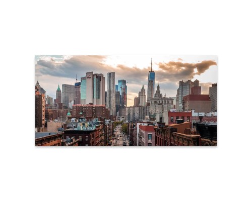 Πίνακας σε καμβά "New York Manhattan" ψηφιακής εκτύπωσης 140x70x3εκ.