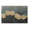 Πίνακας σε καμβά "Golden Cubes" ψηφιακής εκτύπωσης 100x70x3εκ. | Mycollection.gr