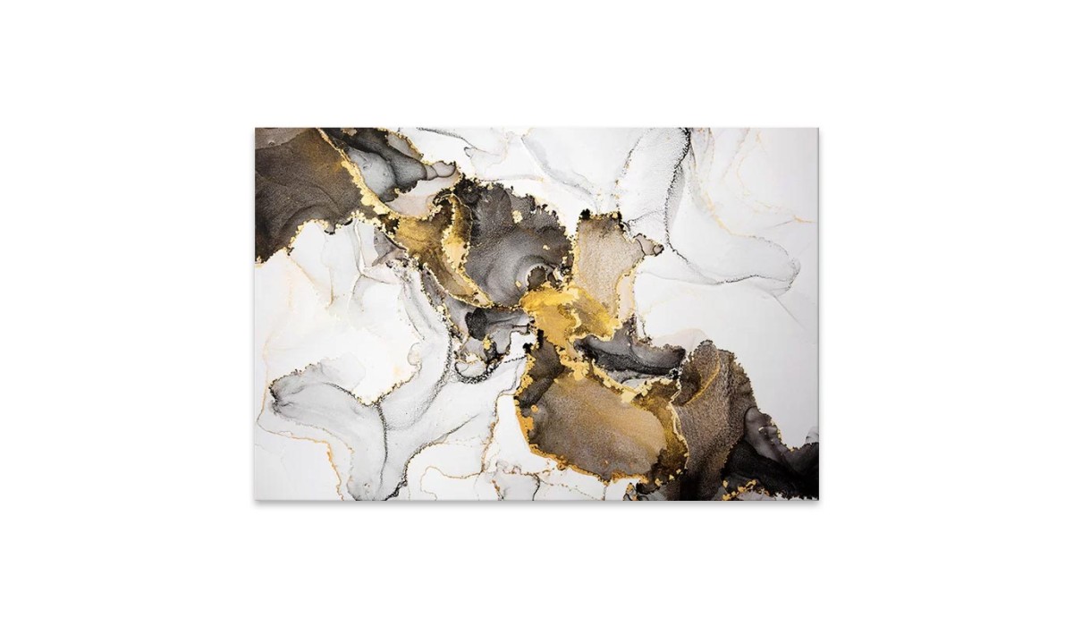 Πίνακας σε καμβά "Abstract Golden Dream" ψηφιακής εκτύπωσης 140x70x3εκ. | Mycollection.gr