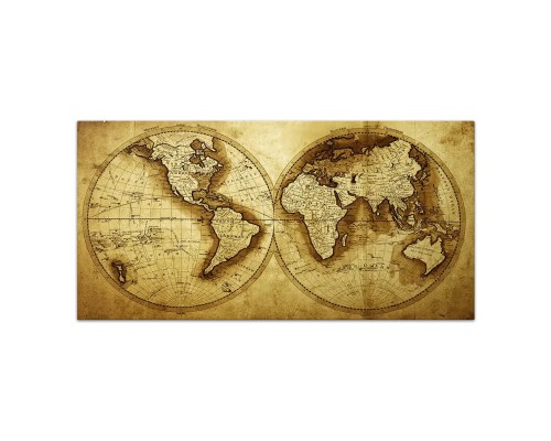 Πίνακας σε καμβά "Ancient World Map" ψηφιακής εκτύπωσης 120x60x3εκ.