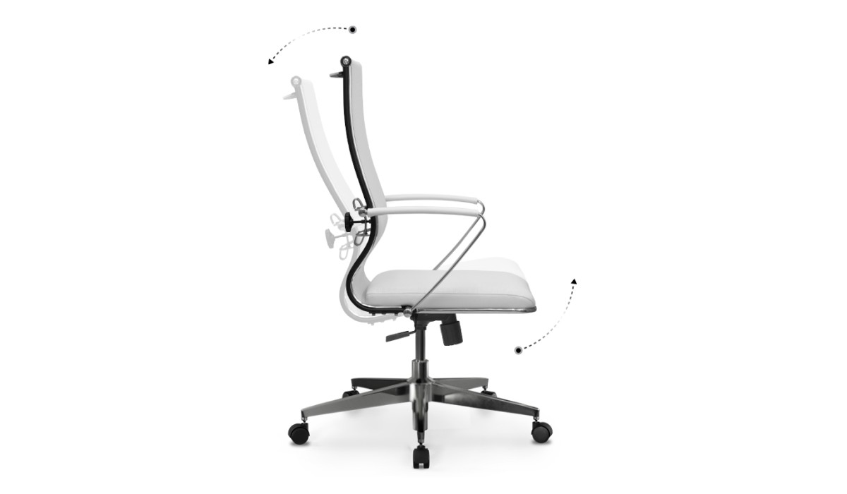 Καρέκλα γραφείου B2-163K εργονομική με ύφασμα Mesh και τεχνόδερμα χρώμα λευκό 58x70x103/117εκ. | Mycollection.gr