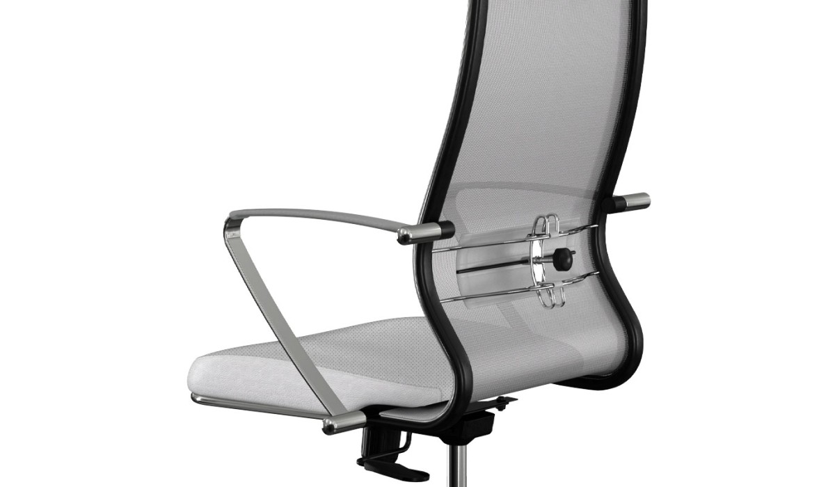 Καρέκλα γραφείου B2-163K εργονομική με ύφασμα Mesh και τεχνόδερμα χρώμα λευκό 58x70x103/117εκ. | Mycollection.gr