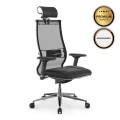Καρέκλα γραφείου Samurai L2-6D εργονομική με ύφασμα TS Mesh και τεχνόδερμα χρώμα μαύρο 69x70x125/137εκ. | Mycollection.gr