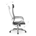 Καρέκλα γραφείου Sit-1031672 εργονομική με διπλό ύφασμα Mesh και τεχνόδερμα χρώμα μαύρο 66x70x118/131εκ. | Mycollection.gr
