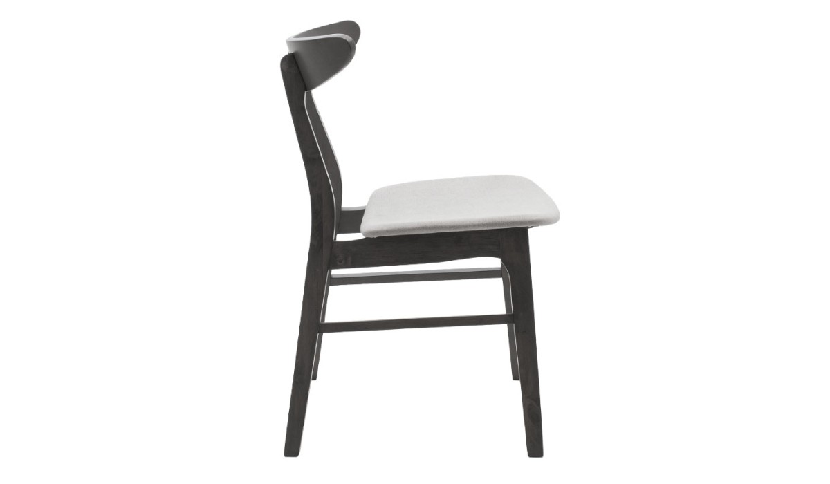 Καρέκλα Orlean Γκρι Ύφασμα-Rubberwood Ανθρακί Πόδι | Mycollection.gr