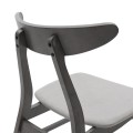 Καρέκλα Orlean Γκρι Ύφασμα-Rubberwood Ανθρακί Πόδι | Mycollection.gr