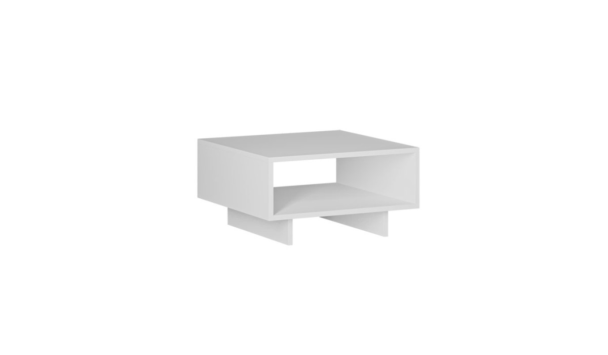 Τραπέζι Σαλονιού Hola Μελαμίνης Λευκό 60X60X32Εκ | Mycollection.gr