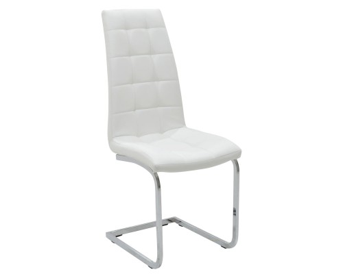 Καρέκλα Darrell Pu Λευκό-Βάση Χρωμίου 42X49X106Εκ