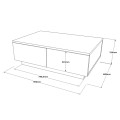 Τραπέζι Σαλονιού Thunder Sonoma-Λευκό 90X60X31.5Εκ | Mycollection.gr