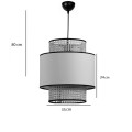 Φωτιστικό Οροφής Dory Μπεζ-Καφέ-Μαύρο Φ35X80Εκ | Mycollection.gr