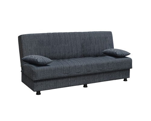 Kαναπές Κρεβάτι Romina 3Θέσιος Ύφασμα Σκούρο Γκρι 190X90X80Εκ