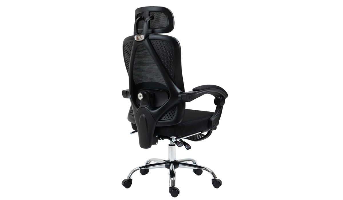 Καρέκλα Γραφείου Διευθυντή Με Υποπόδιο Titan Premium Quality Ύφασμα-Mesh Χρώμα Μαύρο | Mycollection.gr