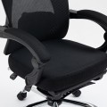 Καρέκλα Γραφείου Διευθυντή Με Υποπόδιο Titan Premium Quality Ύφασμα-Mesh Χρώμα Μαύρο | Mycollection.gr