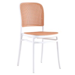 Καρέκλα Juniper Με Uv Protection Pp Μπεζ-Λευκό 51X40.5X86.5Εκ.