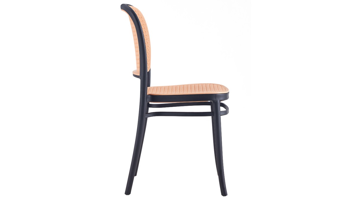 Καρέκλα Juniper Με Uv Protection Pp Μαύρο-Μπεζ 51X40.5X86.5Εκ. | Mycollection.gr