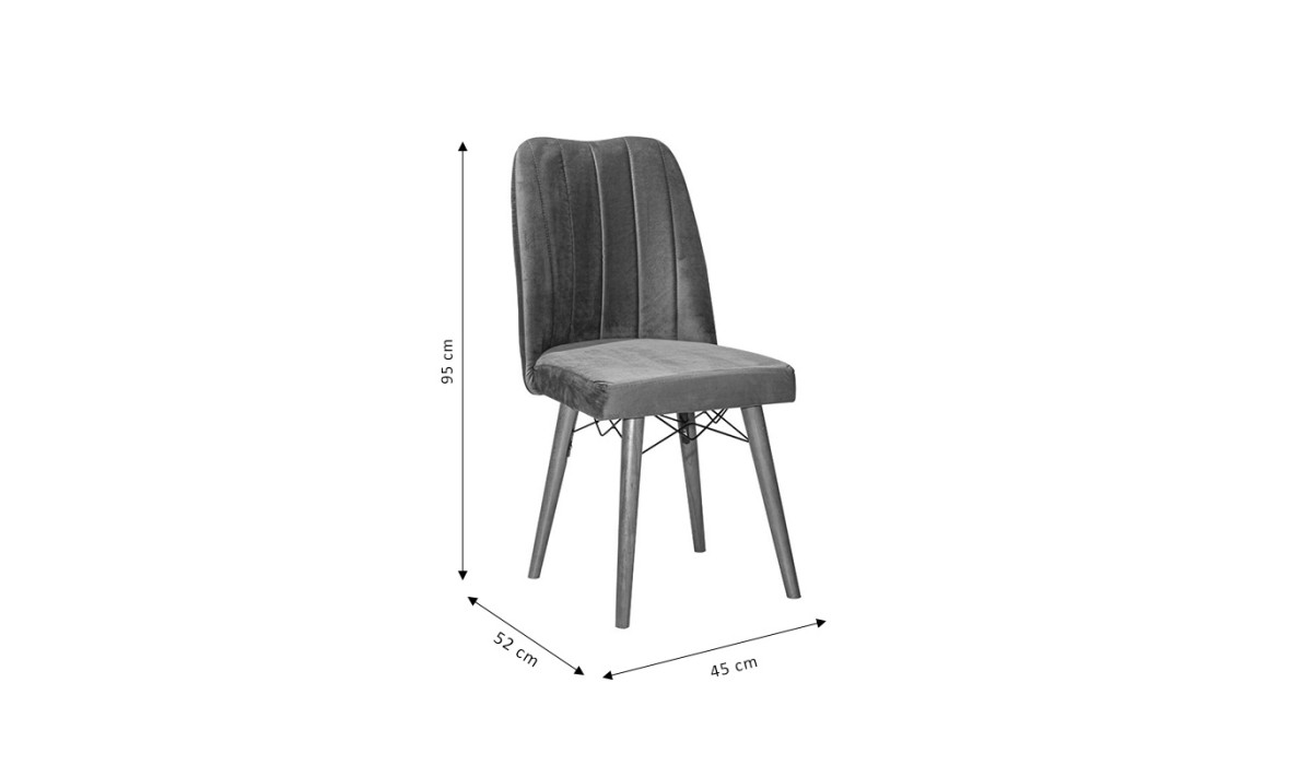 Καρέκλα Vespera I Βελούδο Εκρού-Καρυδί Πόδι | Mycollection.gr