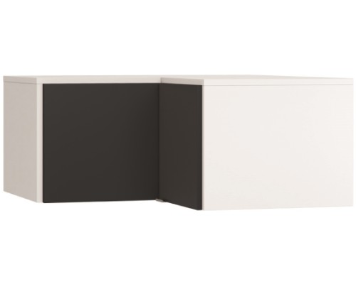 Πατάρι Γωνιακής Ντουλάπας Simple-Λευκό - Μαύρο από Μοριοσανίδα  101.5 x  103.5  x  45 εκ.