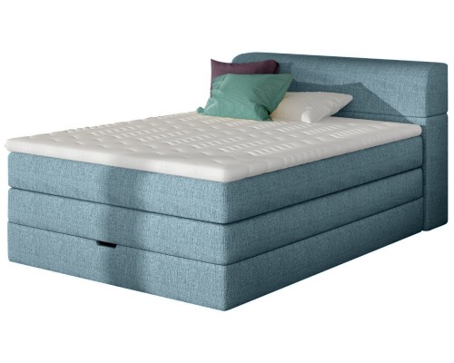 Επενδυμένο Κρεβάτι Adriatic Με Στρώμα Και Ανώστρωμα-100 X 200-Mple από Μασίφ Ξύλο  230  x  92 εκ.