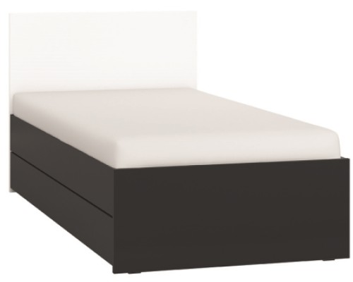 Κρεβάτι Παιδικό Simple-Μαύρο - Λευκό από Μοριοσανίδα  95.5 x  206  x  90 εκ.