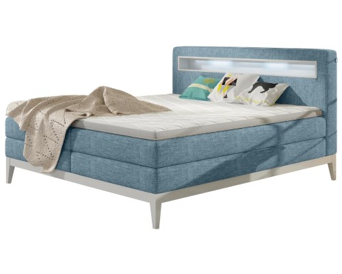 Επενδυμένο Κρεβάτι Odense Με Στρώμα Και Ανώστρωμα-180 X 200-Mple από Μασίφ Ξύλο  182 x  214  x  110 εκ.
