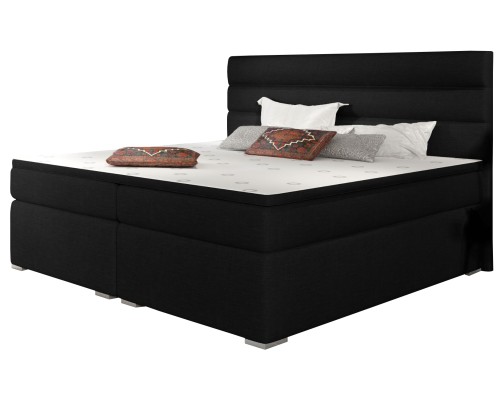 Επενδυμένο Κρεβάτι Victoria Με Στρώμα Και Ανώστρωμα-180 X 200-Mauro 182 x  207  x  122 εκ.