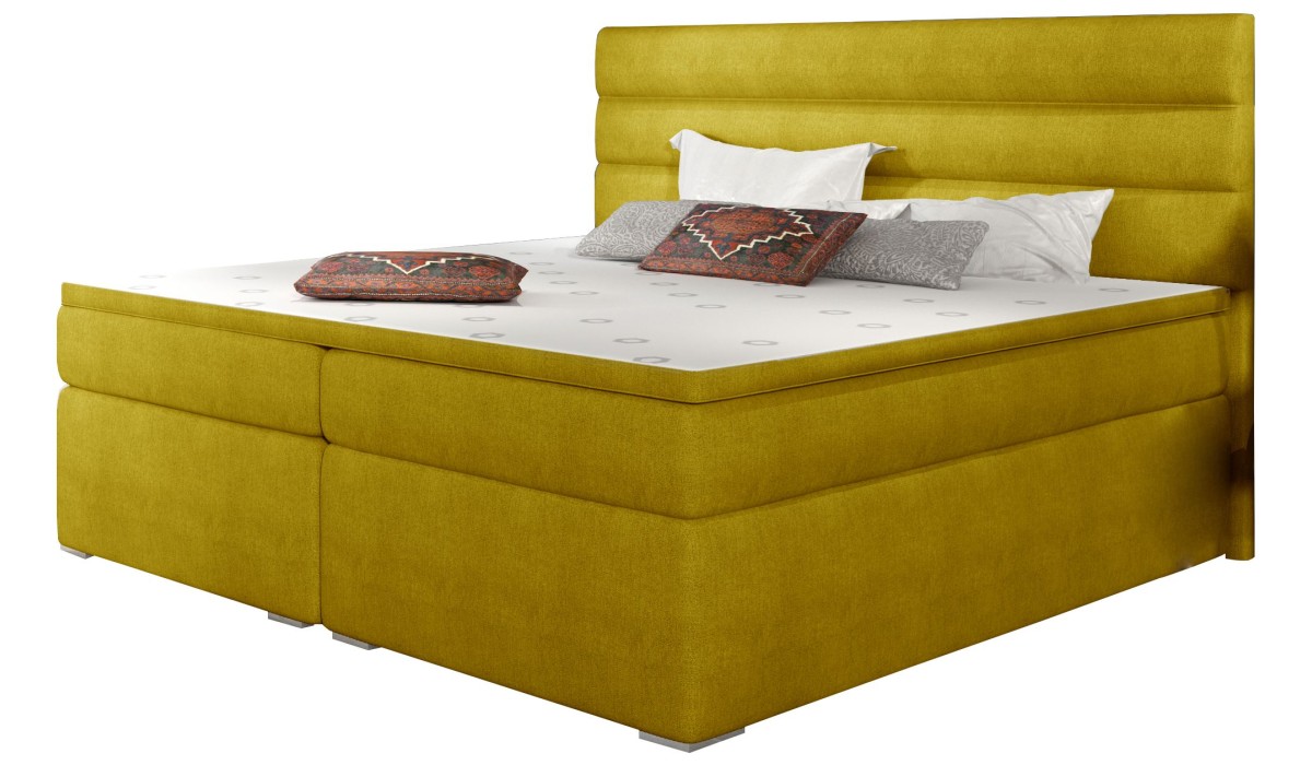 Επενδυμένο Κρεβάτι Victoria Με Στρώμα Και Ανώστρωμα-180 X 200-Mauro 182 x  207  x  122 εκ. | Mycollection.gr