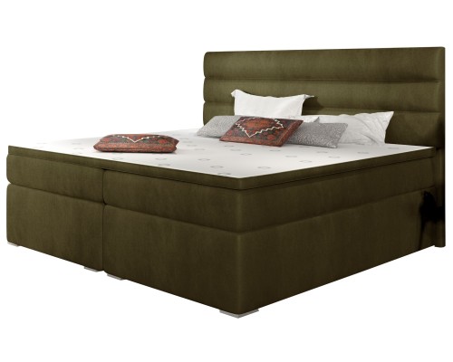 Επενδυμένο Κρεβάτι Victoria Με Στρώμα Και Ανώστρωμα-180 X 200-Ladi 182 x  207  x  122 εκ.