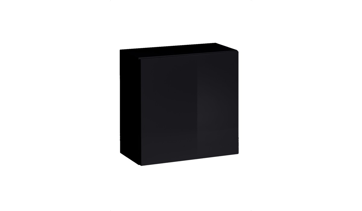 Κρεμαστό Ντουλάπι Swiss-Μαύρο από PVC,Μοριοσανίδα  60 x  30  x  60 εκ. | Mycollection.gr