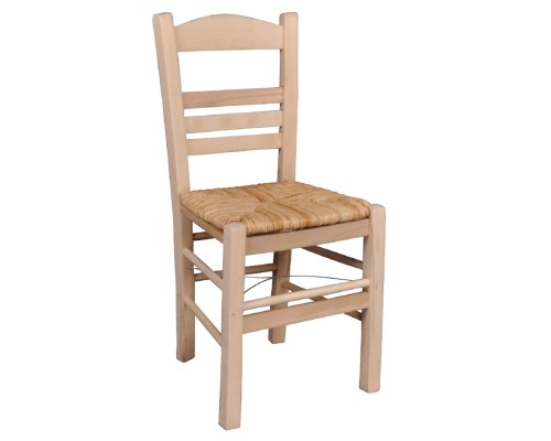 Σιφνοσ Καρέκλα Οξιά Βαφή Εμποτισμού Φυσικό, Κάθισμα Ψάθα 41x45x88cm