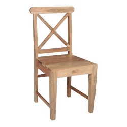 Kika Καρέκλα Tραπεζαρίας Κουζίνας - Ξύλο Ακακία Φυσικό 46x50x94cm
